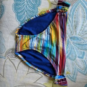 Multi-colored Striped Bikini Bottom